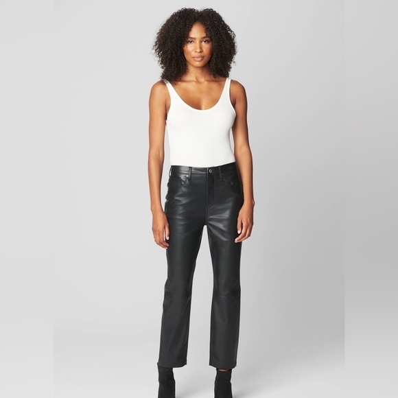 Blank NYC Pants - [BLANKNYC] High Rise Vegan Leather Straight Leg Need You Tonight Pants SZ 29 NWT